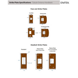 Emtek EMP4819 Lausanne Single Cylinder Entrance Handleset - Brass Tubular - EMPowered Upgrade