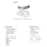 Sargent 12-8713G ETL 32D Fire Rated Surface Vertical Rod Exit Device w/ 713 ETL Classroom Lever Trim, US32D/630 Satin Stainless Steel