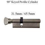 Hoppe 31.5/65.5 Single Cylinder with V-Knob Thumb-turn - Satin Nickel
