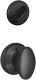 Schlage Residential F59 - Siena Knob Single Cylinder Interior Pack - Exterior Handleset Sold Separately