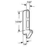 Adjustable Diecast 1-3/16 Inch Latch Strike with 1/4 Inch Offset for Sliding Screen Door