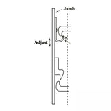 Adjustable Diecast 1-3/16 Inch Latch Strike with 1/4 Inch Offset for Sliding Screen Door