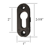 Euro Profile Key Cylinder Cover Escutcheon Plate - Rustic Umber