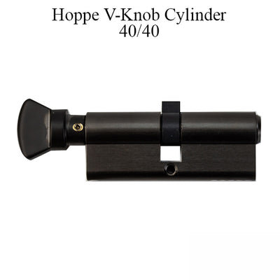 Hoppe V-Knob Cylinder, 40/40, 90 Degree Turn - Dark Metallic Bronze - 12154738