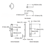 HOPPE Atlanta M1530/216N/KC Active Swing Door Handle Set with Keyed Cylinder – Polished Chrome