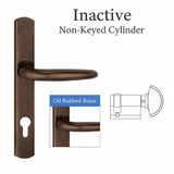 HOPPE Atlanta M1530/216N/C Inactive Swing Door Handle Set with Half Cylinder – Oil Rubbed Brass