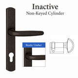 HOPPE Atlanta M1530/216N/C Inactive Swing Door Handle Set with Half Cylinder – Rustic Umber