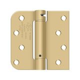 4" x 4" x 5/8" x SQ Spring Hinge, UL Listed