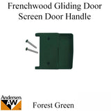 Andersen Window - Frenchwood Gliding Door - Screen Door Handle, Inside 4 Panel - Forest Green