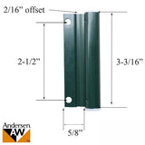 Andersen Upper Hinge Leaf For Screen Doors Forest Green