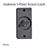 Andersen 3-Panel Primed Gliding Door Screen Latch / Lock - Stone