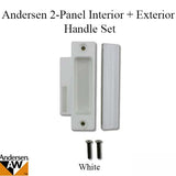 Andersen Window - PSI Gliding Door - 2 Panel Screen Door Handle - Interior \ Exterior Set - White