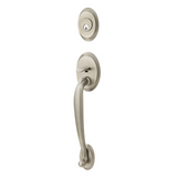 Emtek EMP4410 Saratoga Single Cylinder Entrance Handleset - Brass Tubular - EMPowered Upgrade