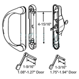 Interlock Sliding Glass Door Handle Keyed, White , 13-473WK