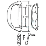 Interlock Patio Door Handle - Silver, 13-555sv