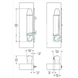 Interlock Intuition Sliding Door Handle, Light Bronze 13-595LBZ