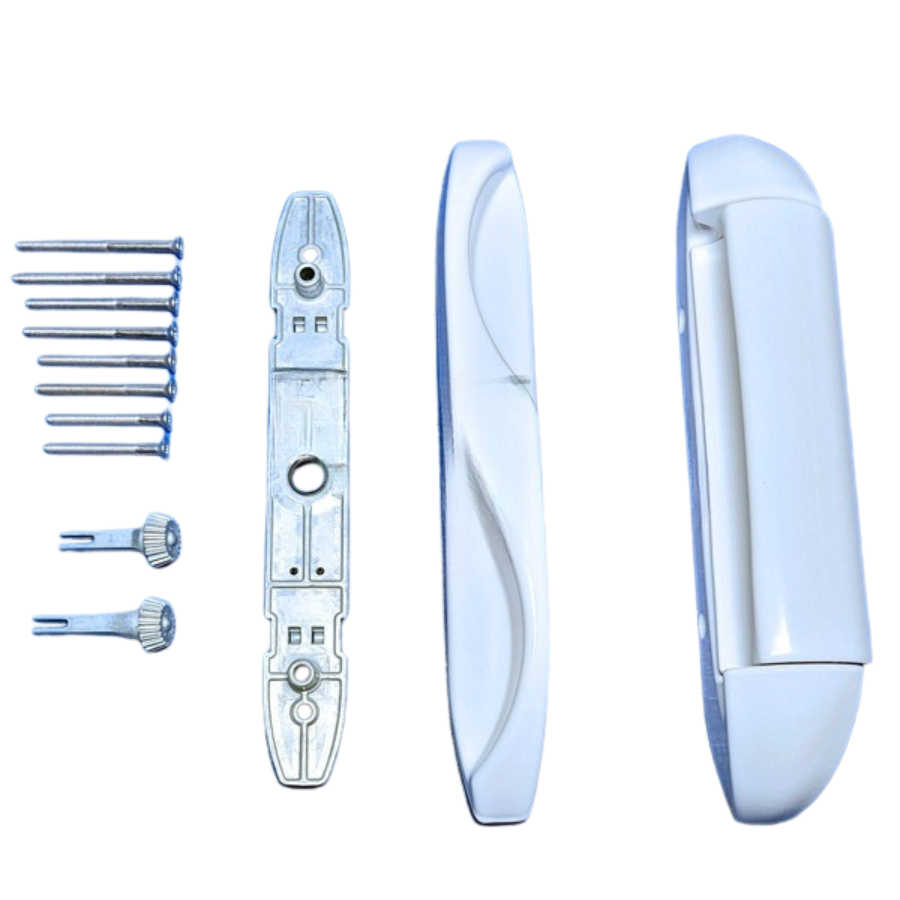 Handle Interlock Interlock Intuition Sliding Door Handle, White 13-595w