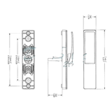 Interlock Crest Sliding Door Interior Handle - Light Bronze, 13-674BZ