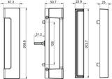 Interlock Crest Sliding Door Handle Set , White 13-709W