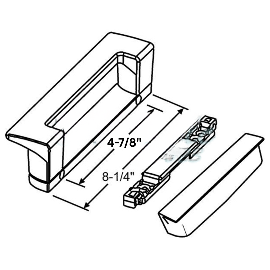 Interlock Crest Patio Door Handle Set, 13-712LBZ