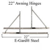 Truth 13.16 Awning Window Hinge and Track, Pairs 22" - E-Gard® Steel