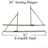 Truth 13.17 Awning Window Hinge and Track, Pairs 26" - E-Gard® Steel