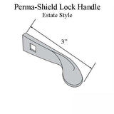 Andersen Perma-Shield Lock Handle, Estate Style - Distressed Nickel