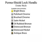 Andersen Perma-Shield Lock Handle, Estate Style - Distressed Nickel