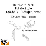 Andersen Window Hardware Pack, EZ Casement, Estate Style - Antique Brass