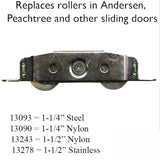 Sliding Patio Door Roller Two Wheels Flat Tab Tandem Rollers Steel Wheel Sliding Patio Door Roller