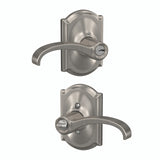 Schlage Residential F51A - Entry Lock - Whitney Lever, C Keyway with 16211 Latch and 10063 Strike - Camelot Rose