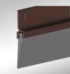 Cal-Royal BTS-103 Door Bottom Sweep made of Extruded Aluminum Retainer and Vinyl Insert