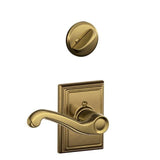 Schlage Residential F59 - Flair Lever Single Cylinder Interior Pack - Exterior Handleset Sold Separately - Addison Rose