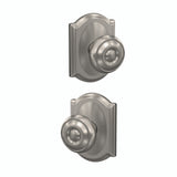 Schlage Residential FC21 - Georgian Knob Passage and Privacy Latch - Grade 2 Cylindrical Non-Keyed Lock - Camelot Rose