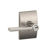 Schlage Residential F80 - Storeroom Lock - Latitude Lever, C Keyway with 16211 Latch and 10063 Strike -  Century Rose
