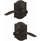 Schlage Residential FC172 - Pennant Lever Non Turning Double Dummy Pair - Camelot Rose