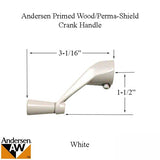 Andersen Window Primed Wood/Perma-Shield Crank Handle - White