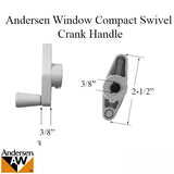 Andersen Window Improved/E-Z Casement Crank/Handle - Compact Operator - White