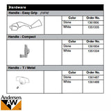 Andersen Window Improved/E-Z Casement Crank/Handle - Compact Operator - White