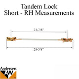 Andersen Window Tandem Lock Short Tandem Lock Flushmount For E-Z Casement Right Handed