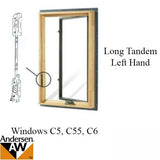 Andersen Tandem Replacement Casement Lock Long Left Hand Fits Casement Windows