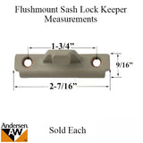 Andersen Casement Window Sash Lock Keeper With Screws E-Z Casement Sash Lock