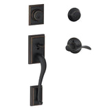 Schlage Residential F62 Addsion with Accent Lever Double Cylinder Handleset - Entrance Lock Interior & Exterior
