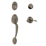 Schlage Residential F62 Plymouth with Accent Lever Double Cylinder Handleset - Entrance Lock Interior & Exterior