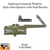 Andersen Casement Split Arm Operator with Bracket, Left Hand, Stone