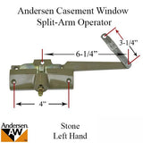 Andersen Casement Split Arm Operator with Bracket, Left Hand, Stone