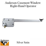 Andersen 7095 Window Straight Arm Operator and Shoe, Casement, PSC, Silver Satin