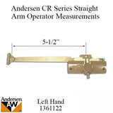 Andersen - Perma-Shield - Casement Window Straight Arm Operator LH, Wood, Single Arm, 7193-32