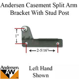 Andersen Window - Perma-Shield Casement Split Arm Bracket, w/Stud post, Left - Stone