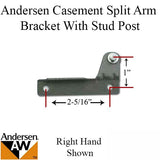 Andersen Window - Split Arm Bracket With Stud post 7198-14 - R H